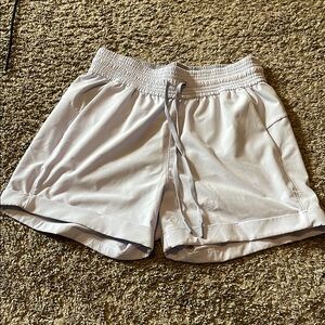 Lululemon Athletica White Athletic Shorts Lightweight Elastic Waist
